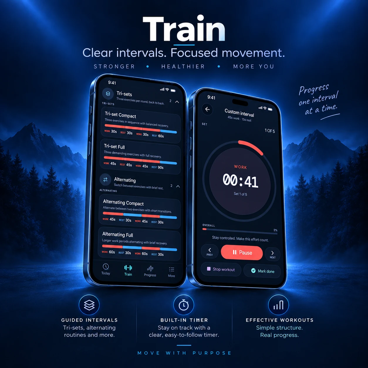 Holisty Train app preview